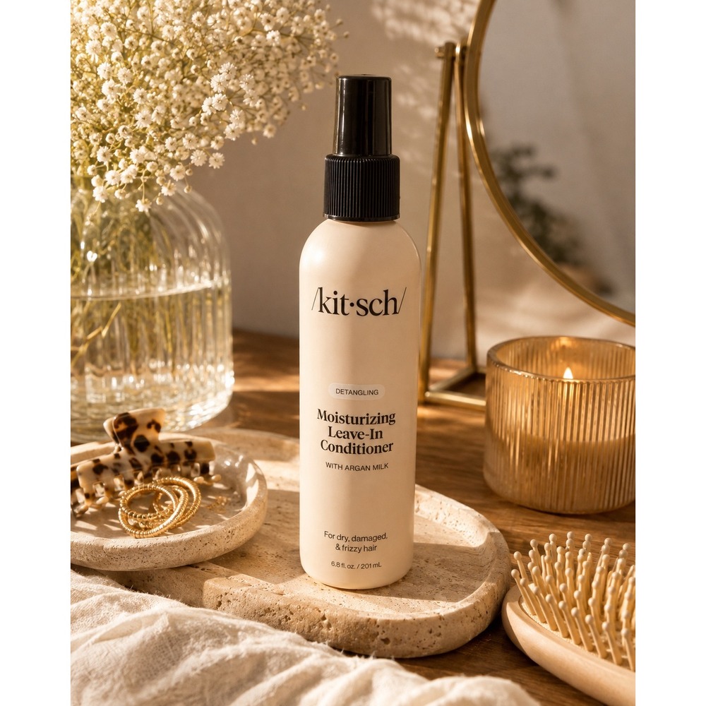 Kitsch Detangling Moisturizing Leave-In Conditioner Argan Milk 6.8 fl oz Spray